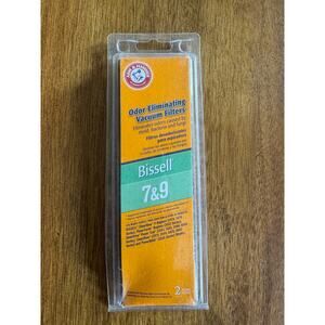 NWT Arm & Hammer Bissell 7 & 9 Vacuum Filters Odor Eliminating 2 Pack
